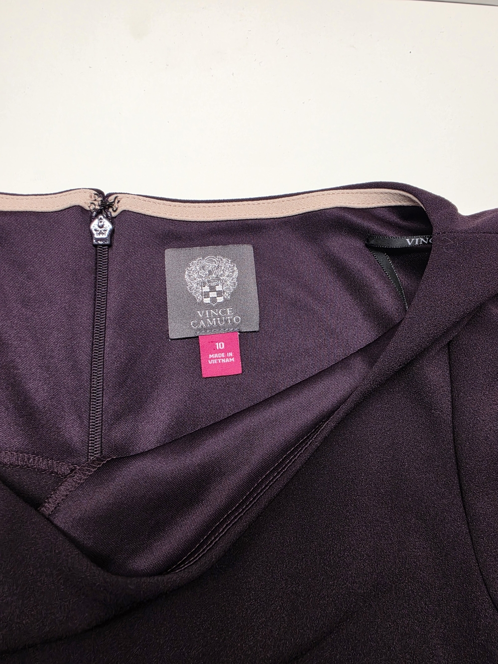 Vince Camuto Long Sleeve Dress in Deep Plum